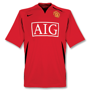 Nike 07-08 Man Utd Training Top S/S - Red/Black