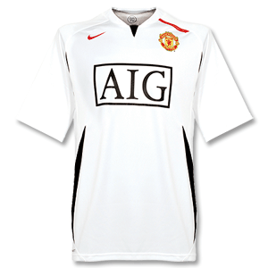 Nike 07-08 Man Utd Training Top S/S - White/Black
