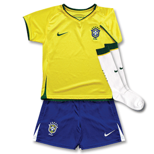 Nike 07-09 Brasil Home Little Boys Kit