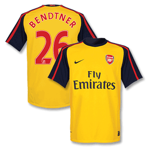 08-09 Arsenal Away Shirt   Bendtner 26