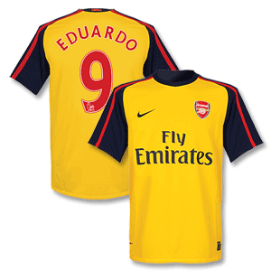 08-09 Arsenal Away Shirt   Eduardo 9