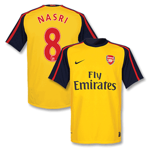 08-09 Arsenal Away Shirt   Nasri 8
