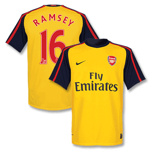 08-09 Arsenal Away Shirt   Ramsey 16
