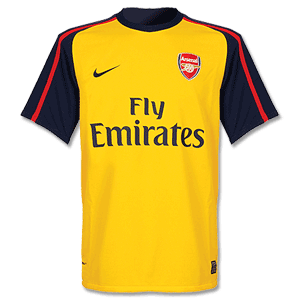 08-09 Arsenal Away Shirt Gold/Navy