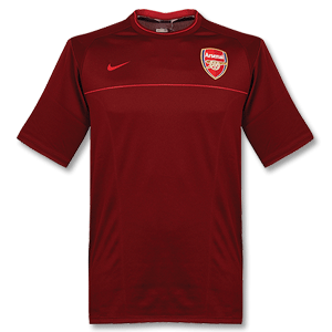 08-09 Arsenal Cut and Sew Training Top - Maroon