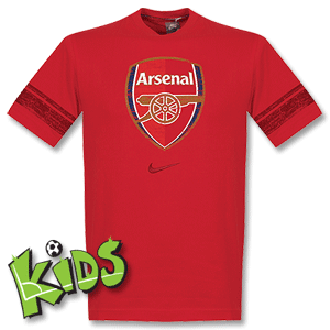 08-09 Arsenal Graphic Tee Boys - Red