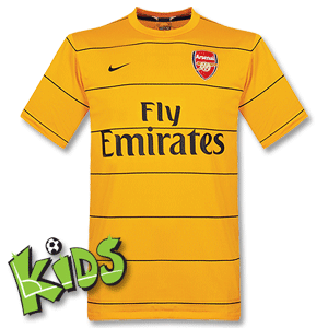 Nike 08-09 Arsenal S/S Pre Match Top - Boys - Yellow/Black
