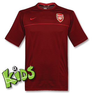 Nike 08-09 Arsenal S/S Training Top - Boys - Maroon