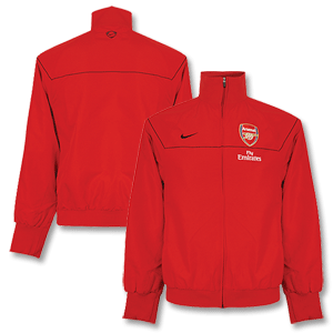 08-09 Arsenal Woven Warm Up Jacket - red