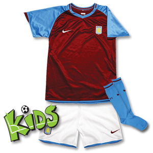 Nike 08-09 Aston Villa Home Little Boys Kit