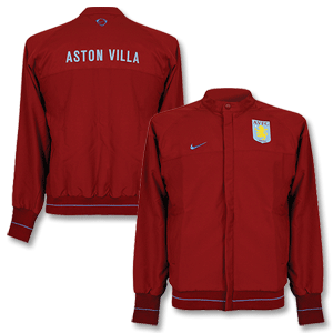 Nike 08-09 Aston Villa Line Up Jacket - Maroon