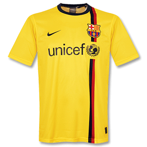 Nike 08-09 Barcelona Away Kick Off Shirt - Yellow