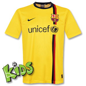 Nike 08-09 Barcelona Away Kickoff Shirt - Boys