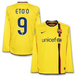 Nike 08-09 Barcelona Away L/S Shirt   Etoand#39;o 9