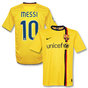 08-09 Barcelona Away Shirt   Messi 10