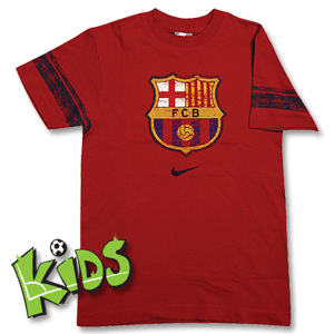 Nike 08-09 Barcelona Graphic Tee - Boys - Red