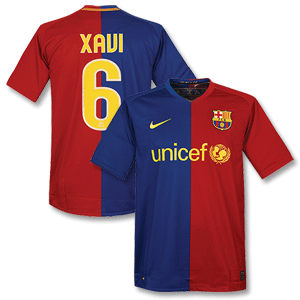 Nike 08-09 Barcelona Home Kick Off Shirt   Xavi 6