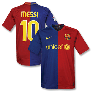 08-09 Barcelona Home shirt   Messi No.10