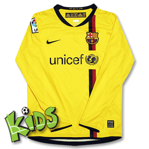Nike 08-09 Barcelona L/S Away Shirt - Boys