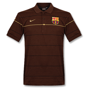 Nike 08-09 Barcelona Travel Polo - Brown