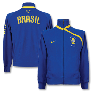 Nike 08-09 Brasil Anthem Full Zip Jacket - Royal/Yellow