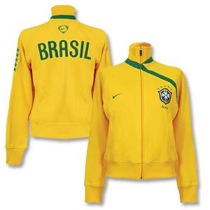 Nike 08-09 Brasil Anthem Full Zip Jacket - Womenand#39;s - Yellow/Green