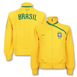 Nike 08-09 Brasil Anthem Full Zip Jacket - Yellow/Green