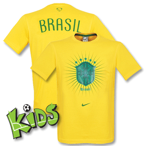 Nike 08-09 Brasil Federation Tee Boys - Yellow