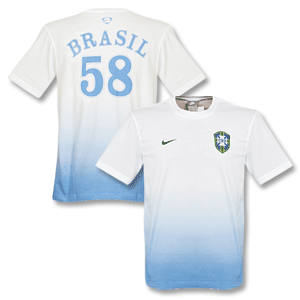 Nike 08-09 Brasil Federation Top - White/Sky