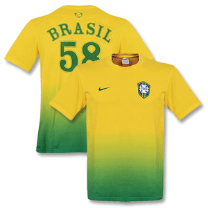 Nike 08-09 Brasil Federation Top - Yellow/Green