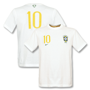 Nike 08-09 Brasil Ronaldinho Tee - White