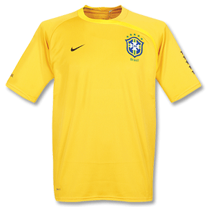 Nike 08-09 Brasil S/S Cut and Sew Training Top - Yellow