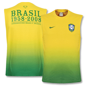 Nike 08-09 Brasil Sleeveless Top - Yellow/Green