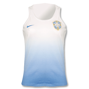 Nike 08-09 Brasil Tank Top - Womenand#39;s - White/Sky