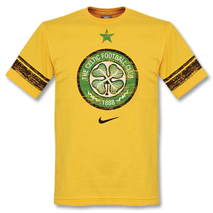 Nike 08-09 Celtic Graphic Tee - Yellow