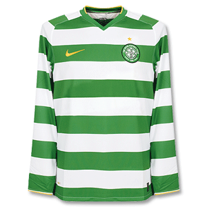 Nike 08-09 Celtic Home L/S Shirt *NO SPONSOR