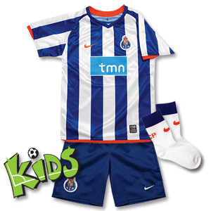08-09 FC Porto Home Little Boys Kit - Royal/White