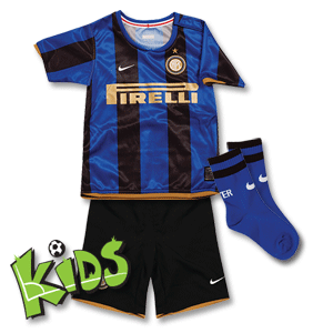 Nike 08-09 Inter Milan Home Little Boys Kit