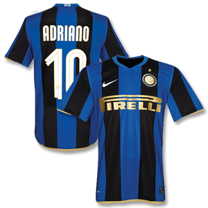 Nike 08-09 Inter Milan Home P2R Shirt   Adriano 10