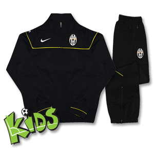 08-09 Juventus Knit Warm Up Suit - Boys - Black