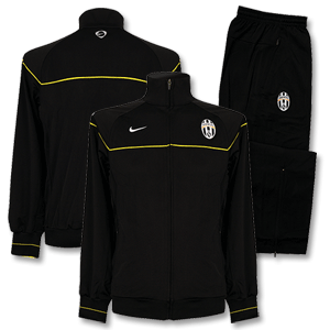 08-09 Juventus Knitted Warm Up Suit - Black/Yellow