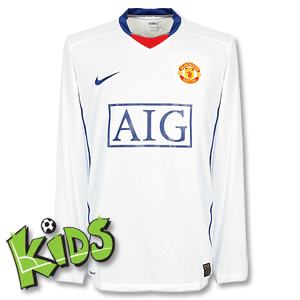 08-09 Man Utd Away L/S Shirt - Boys