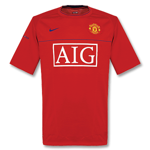 Nike 08-09 Man Utd Cut and Sew Training Top - Red
