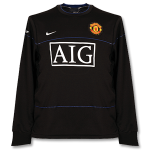 Nike 08-09 Man Utd L/S Light Weight Top - Black/White