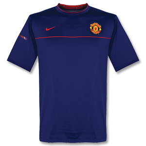 Nike 08-09 Man Utd S/S Training Top - Blue/Red- Blue/Red