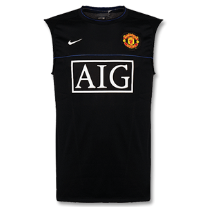 Nike 08-09 Man Utd Sleeveless Training Top - Black/White