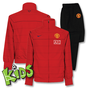 Nike 08-09 Man Utd Woven Warm Up Suit - Boys - Red