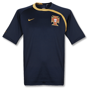 Nike 08-09 Portugal Cut and Sew Training Top - Navy/Gold