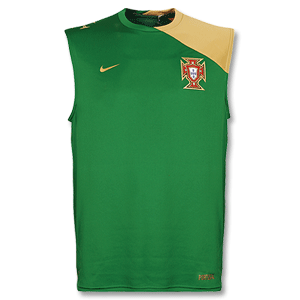 Nike 08-09 Portugal Sleeveless Training Top - Green/Gold