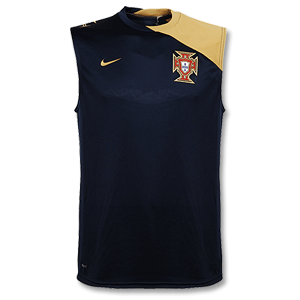 Nike 08-09 Portugal Sleeveless Training Top - Navy/Gold